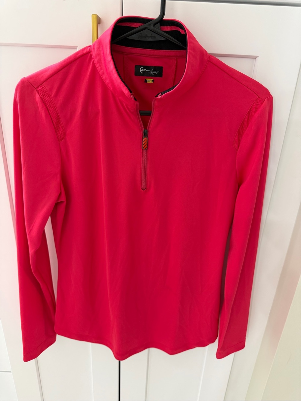Greg Norman Collection Hot Pink Long-Sleeve Quarter-Zip Top